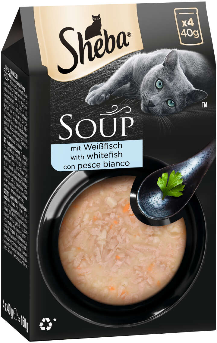 Sheba Katzen-Nassfutter Soup mit Weißfisch Multipack